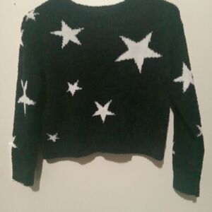Art Class Star Pattern Black and White Sweater size Large